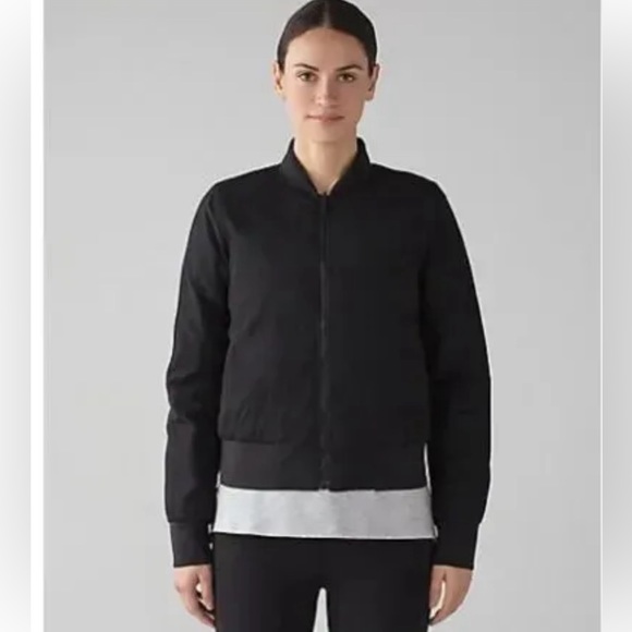 NWOT Lululemon Reversible Non Stop Bomber Jacket Black size 6 - Picture 4 of 11